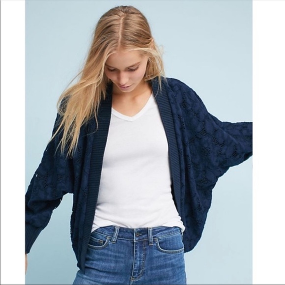 ANTHROPOLOGIE AKEMI + KIN BRUSHED LACE SWEATER - Picture 1 of 7